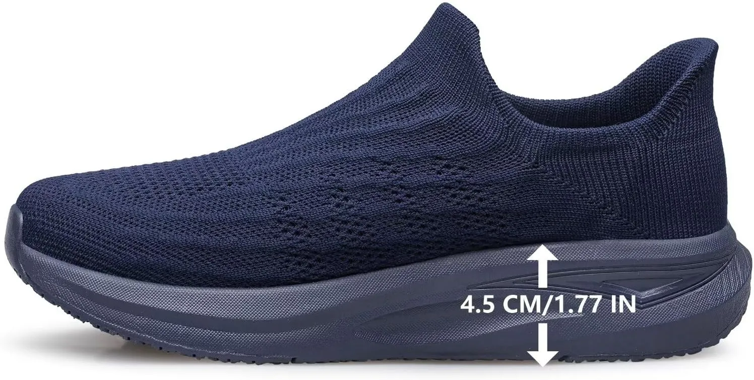 vibdiv Slip-in Walking Shoes Men Barefoot Sock Sneakers Flat Lightweight Casual Comfortable Breathable Laceless