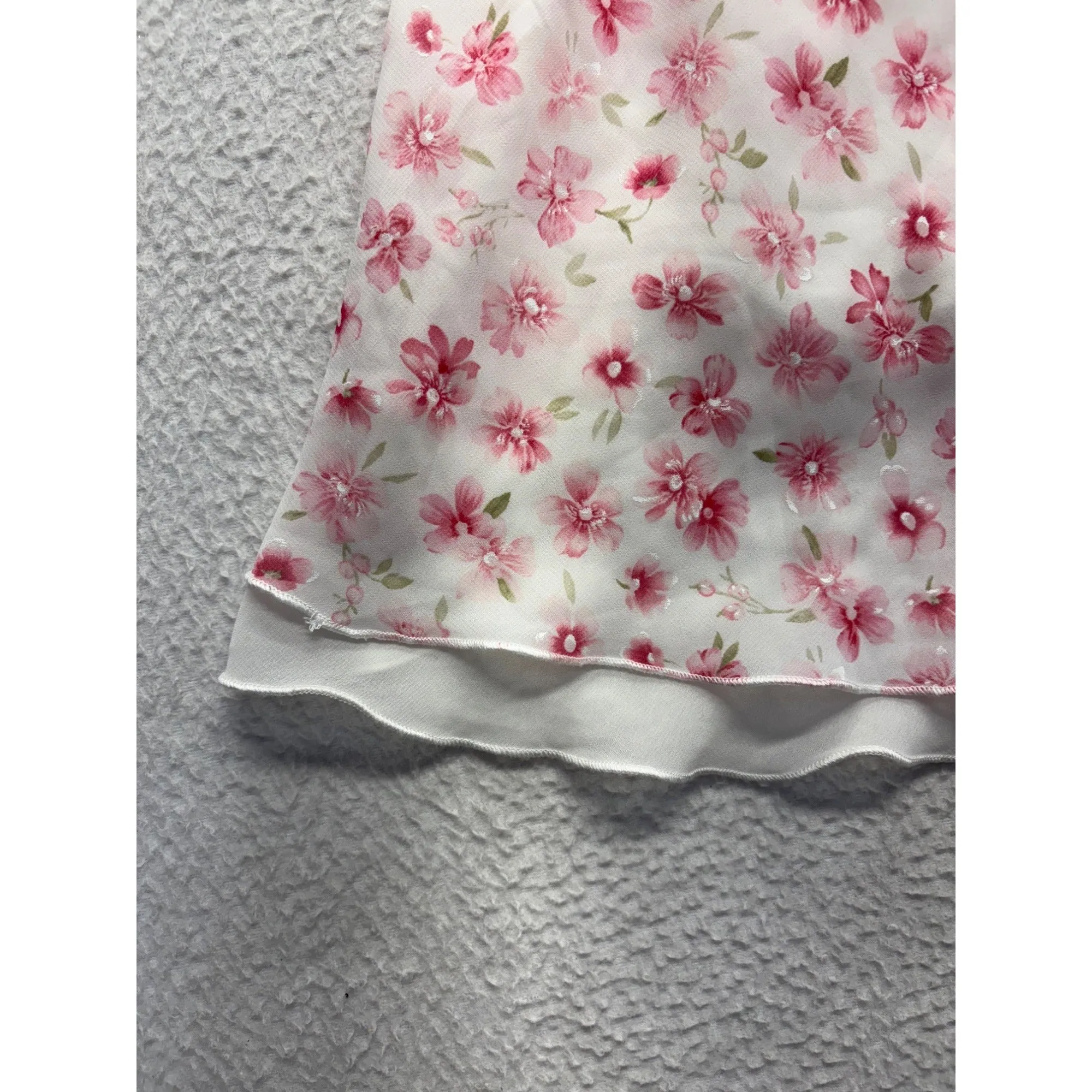 Vintage Expressions By California Dynasty Floral Sheer Nightie #7448