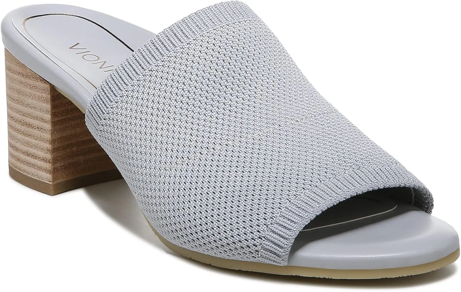 Vionic Women's Papaya Fleur Heeled Knitted Sandal - Supportive Ladies Sandals That Include Three-Zone Comfort with Orthotic Insole Arch Support, Medium Fit Sandals for Women