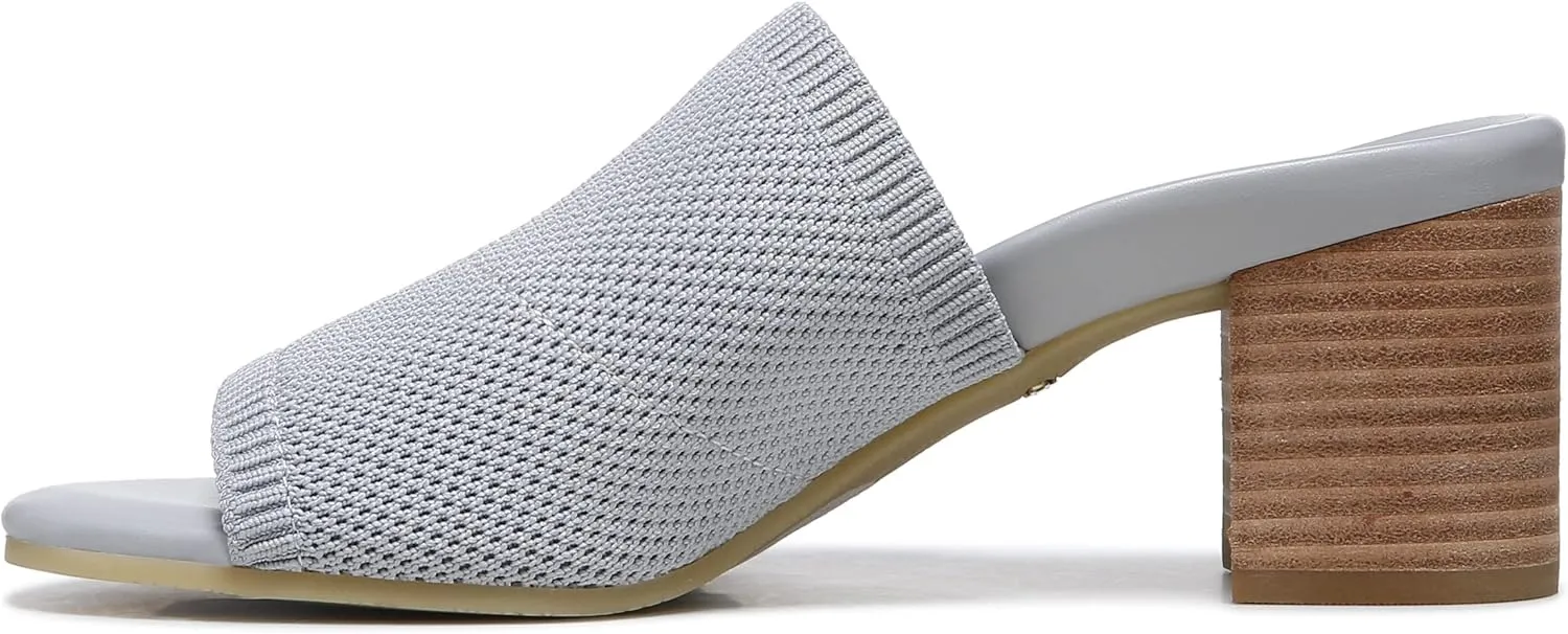 Vionic Women's Papaya Fleur Heeled Knitted Sandal - Supportive Ladies Sandals That Include Three-Zone Comfort with Orthotic Insole Arch Support, Medium Fit Sandals for Women