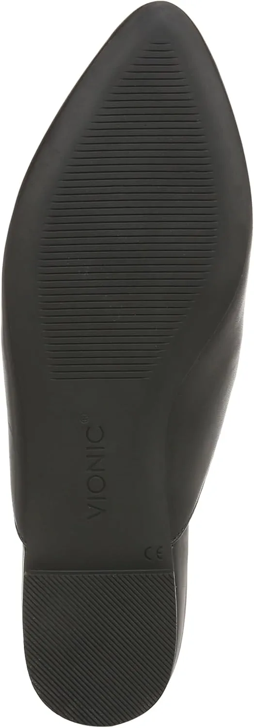 Vionic Women's Starling Mule - Comfortable Flats That Includes a Built-in Arch Support Insole That Helps Correct Pronation and Alleviate Heel Pain Caused by Plantar Fasciitis, Medium Width Sizes 5-12