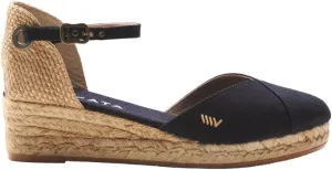 Viscata Pubol Espadrille Canvas Low Wedges with Ankle Strap Spain Handmade 2” Heel Women's Sandals with Breathable Organic Cotton Canvas and 100% Natural Jute for all Occasions: Casual, Work, Party