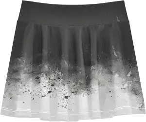 visesunny Girl's Golf Skirt Athletic Black Color Ink Gradient Tennis Skort Sport Activewear with Double Layer Pockets