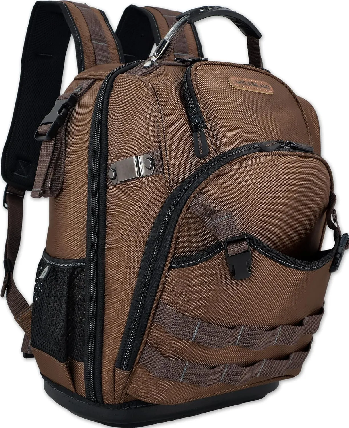 WELKINLAND 70-Pocket Tool Backpack - Hard-Based Electrician Backpack with Technician Design