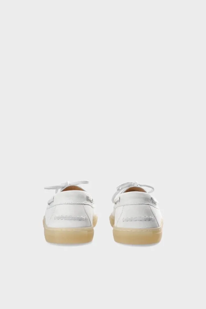 White Leather Boot Shoe