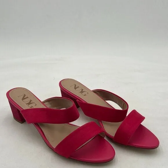 Women Casual Open Toe Sandals Chunky Low Heel Slip On Mule Comfy Summer Slide