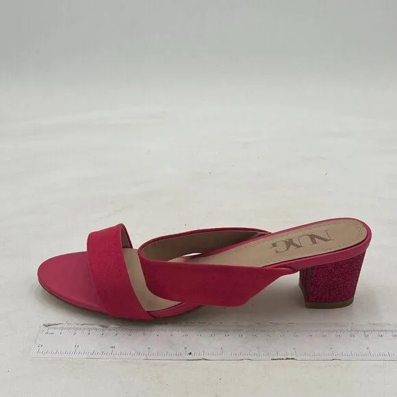 Women Casual Open Toe Sandals Chunky Low Heel Slip On Mule Comfy Summer Slide