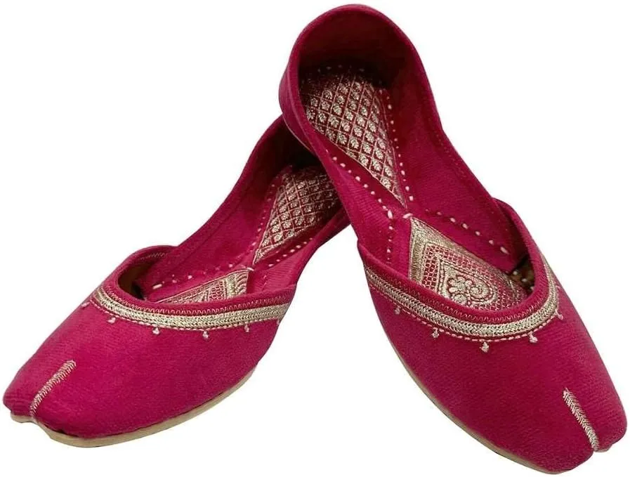 Women Flat Ballerina Comfortable Punjabi Jutti Khussa Shoes Ethnic Loafers Pumps