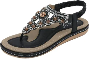 Women Flat Sandals Dressy Casual Summer flat flip flops Comfortable Sandals Bohemian Flats Shoes