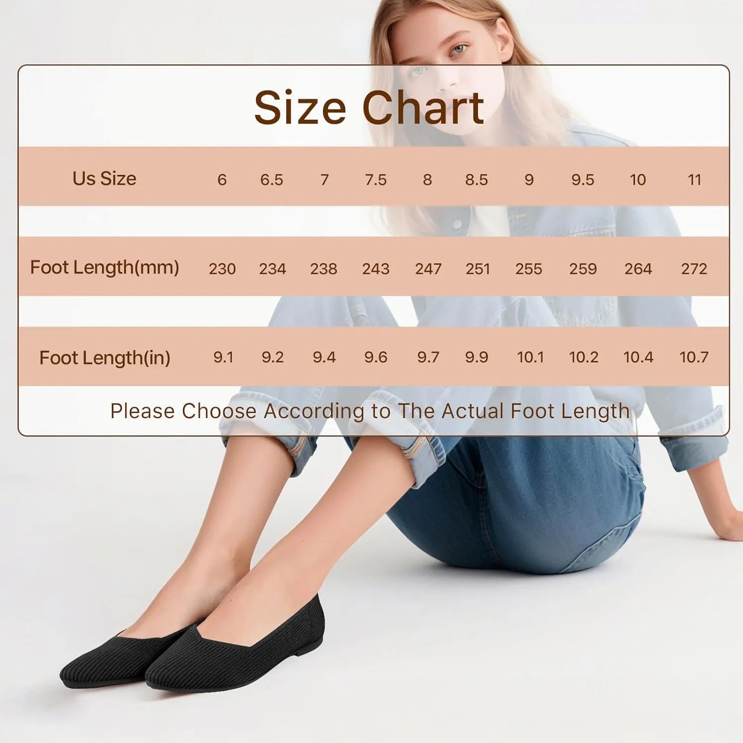 Women Flats Non-Slip Shoes Pointed Toe Knit Ballet Softable Casual Shoes Work Flats Comfortable Dressy for Woman