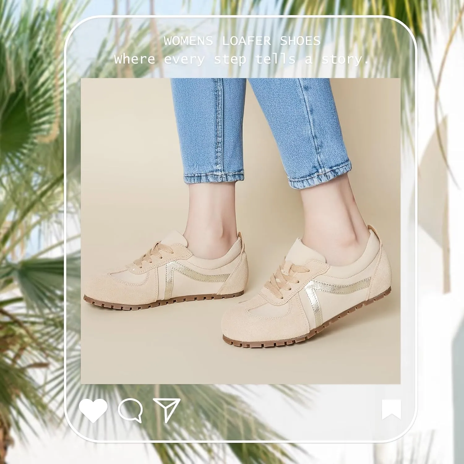 Women Loafers Shoes Casual Flat Comfortable Walking Shoes Women's Fashion Sneakers Footwear