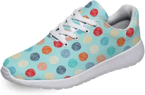 Women Men Color Grunge Polka Dots Shoes Personalited 3D Print Running Shoes Athletic Tennis Sneakers
