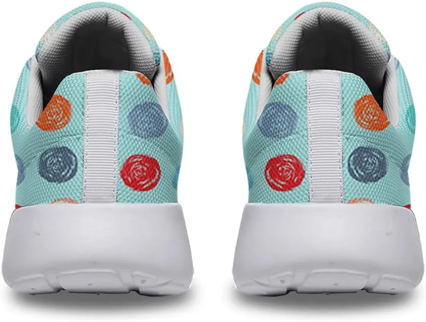 Women Men Color Grunge Polka Dots Shoes Personalited 3D Print Running Shoes Athletic Tennis Sneakers