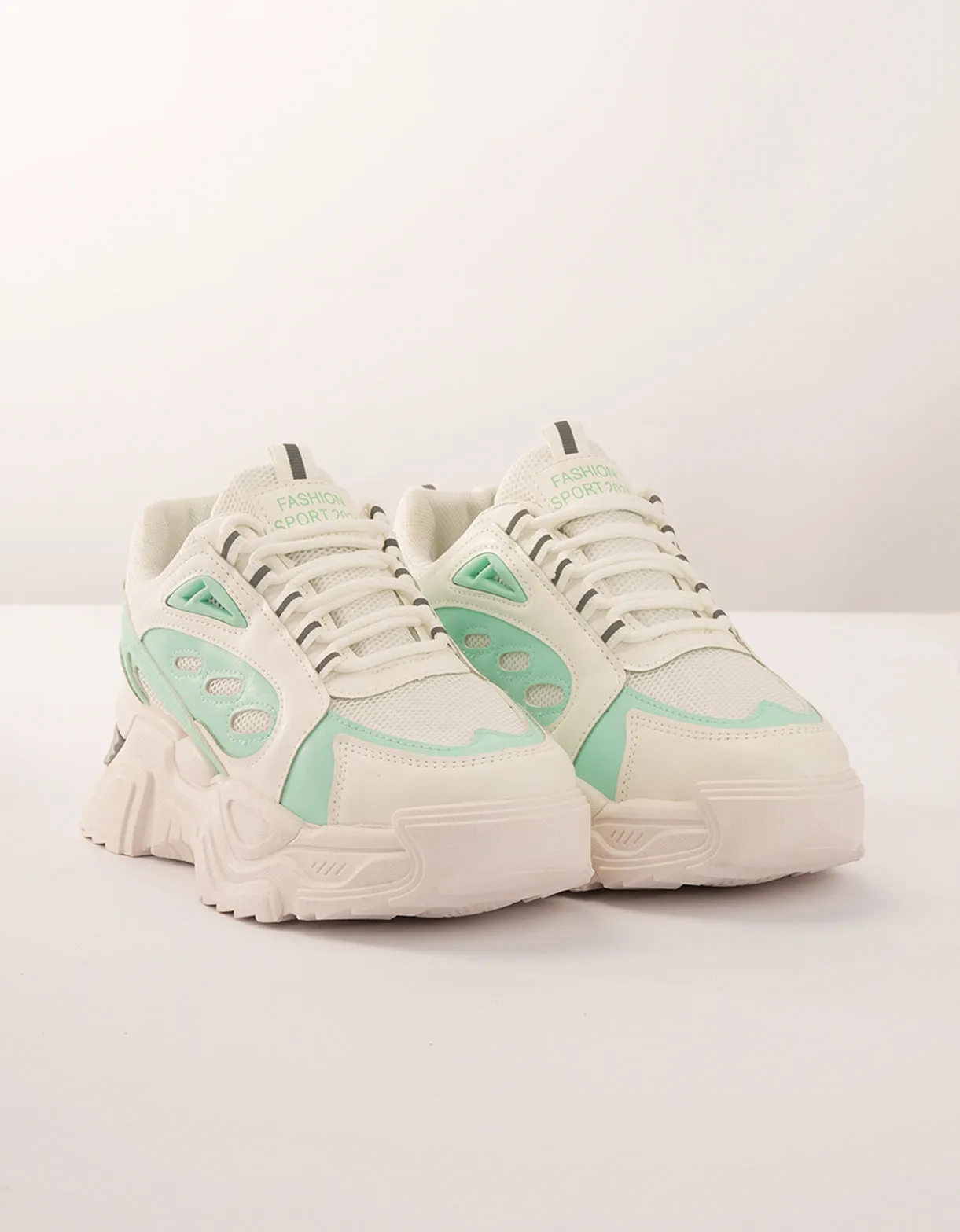 Women Mint Breeze Retro Trainers