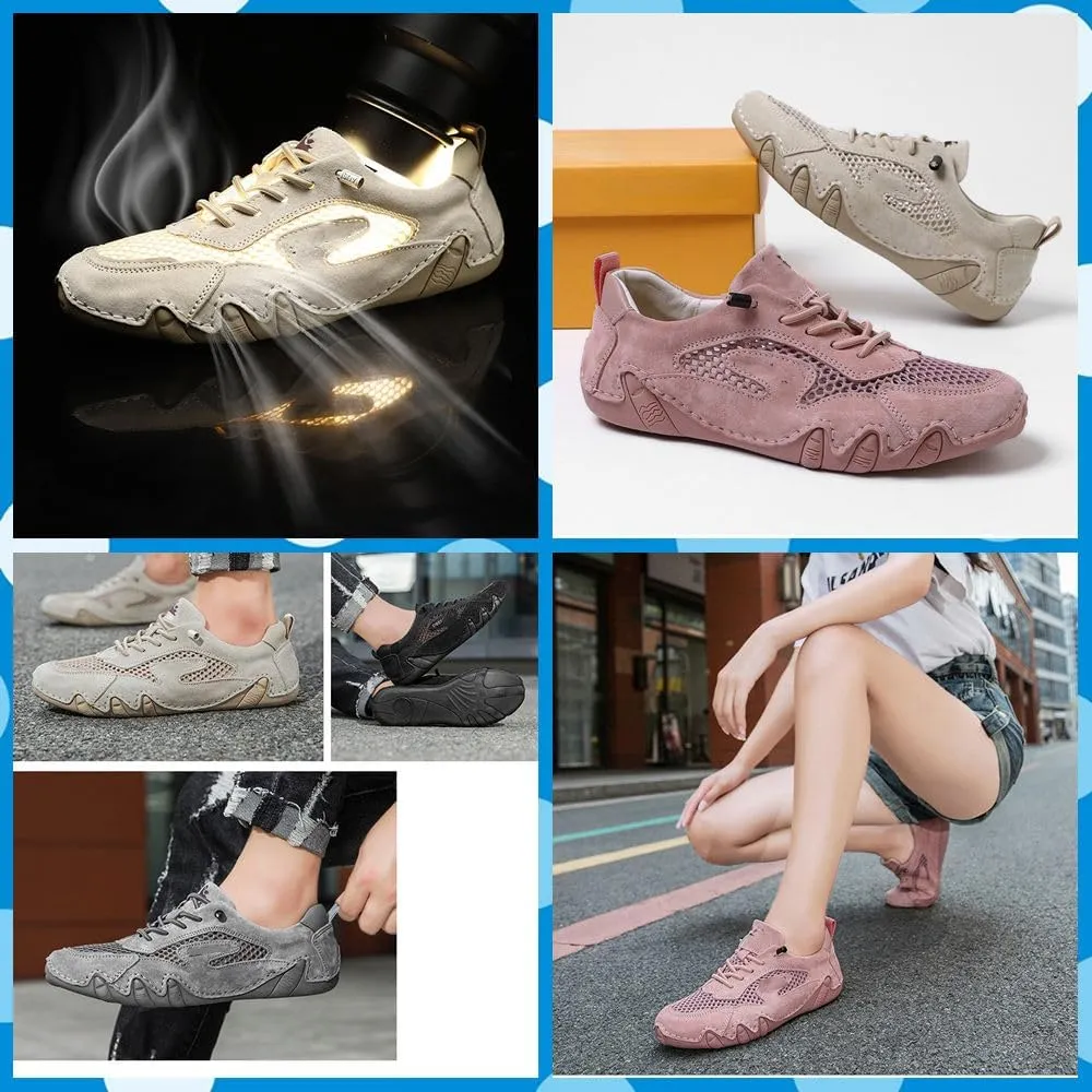 Women's Airy Mesh Hiking Shoes Trail Runners with Non-Slip Grip, Breathable Summer Sneakers for Outdoor Adventures & Casual Walking