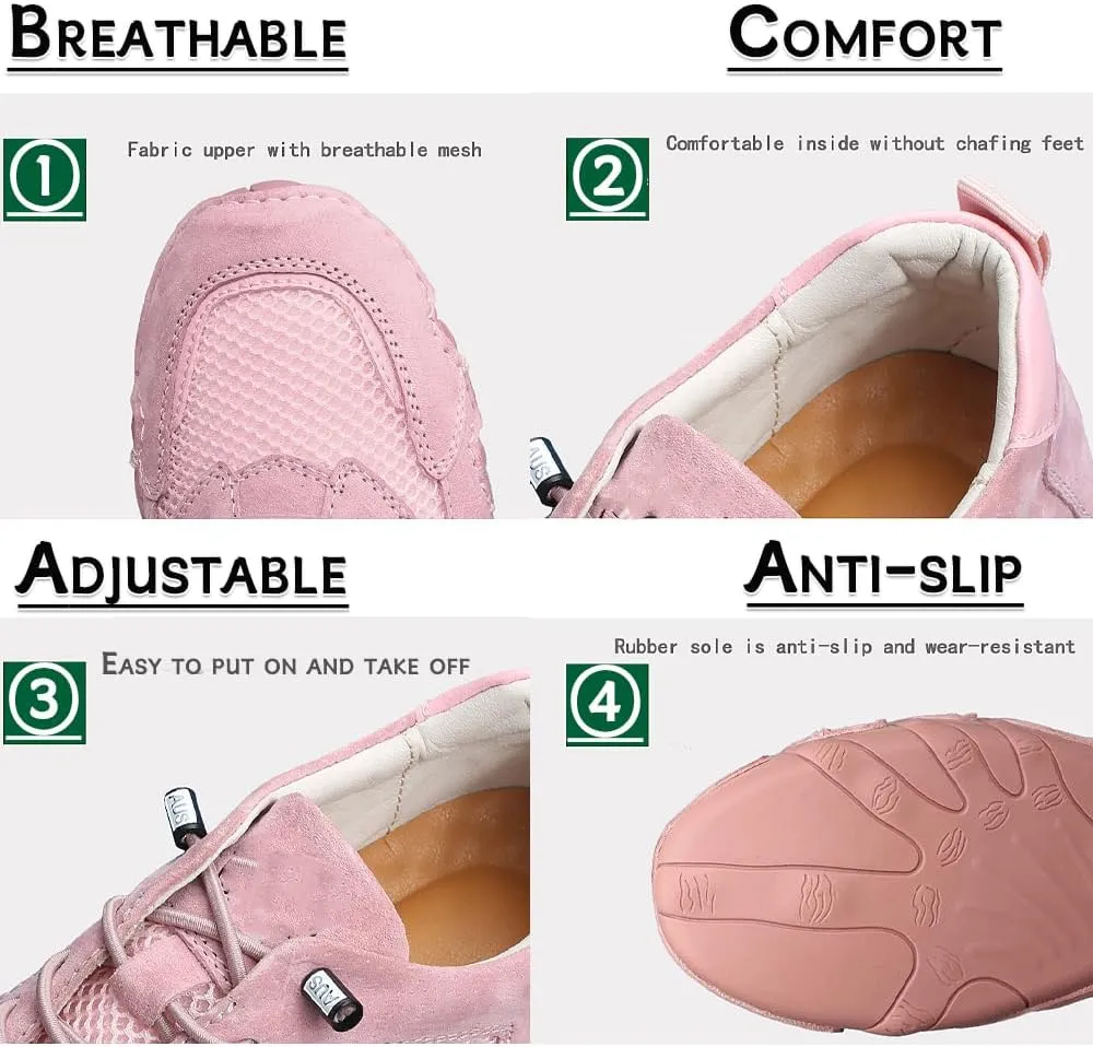 Women's Airy Mesh Hiking Shoes Trail Runners with Non-Slip Grip, Breathable Summer Sneakers for Outdoor Adventures & Casual Walking