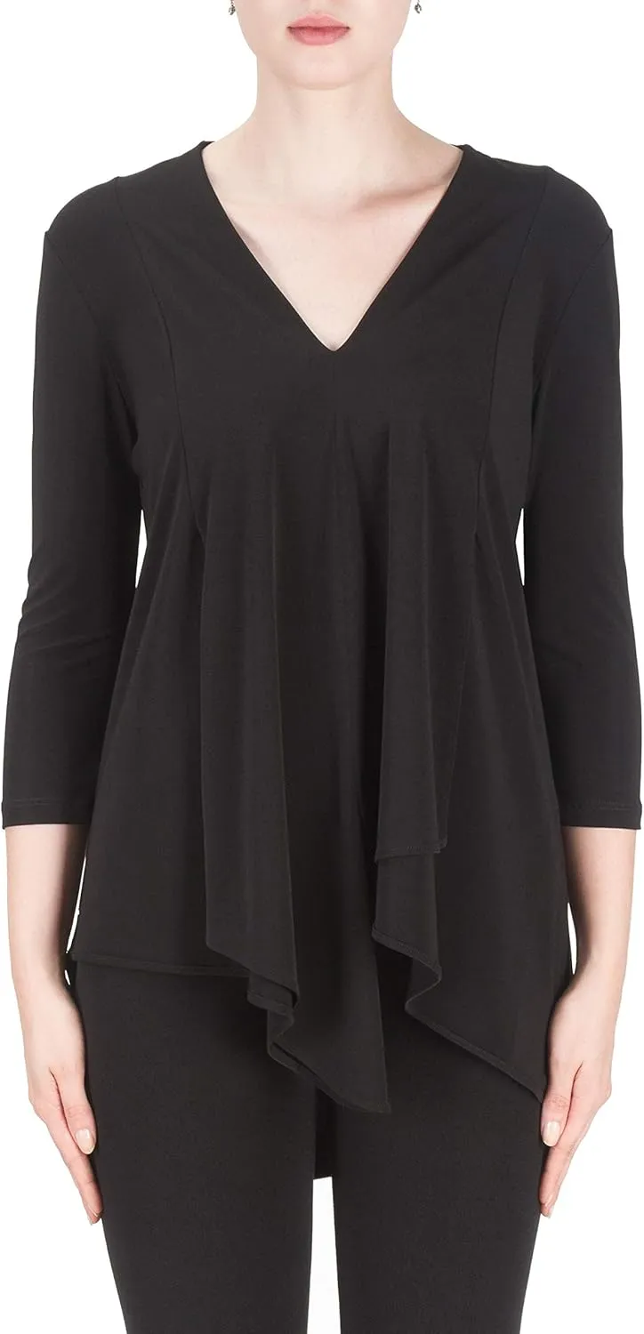 Womens Asymmetrical 3/4 Sleeve Tunic Style 161066J