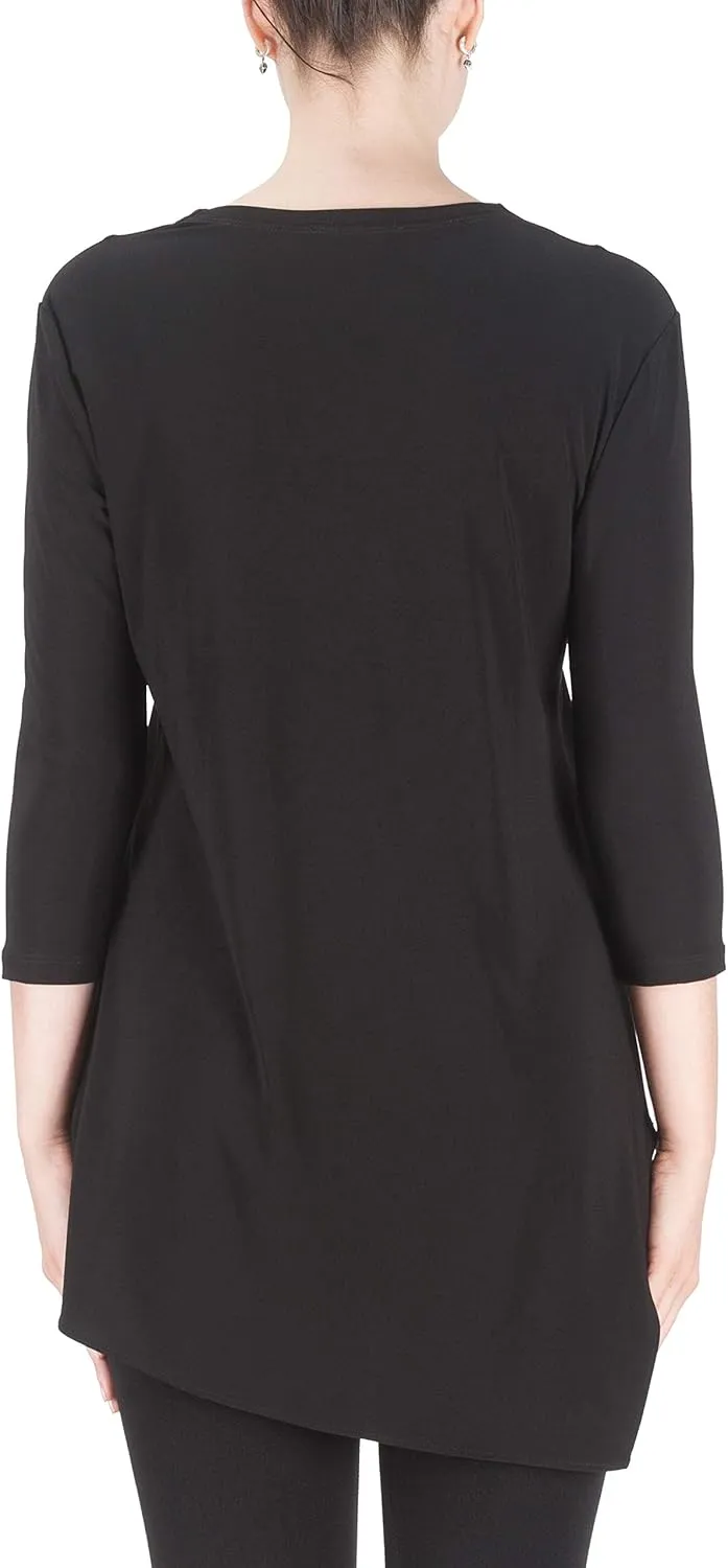 Womens Asymmetrical 3/4 Sleeve Tunic Style 161066J