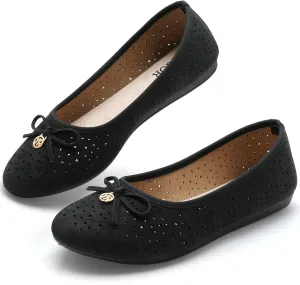 Women's Ballet Shoes Comfortable Slip on Round Toe Flat Casual Shoes for Walking, Driving, Dressy