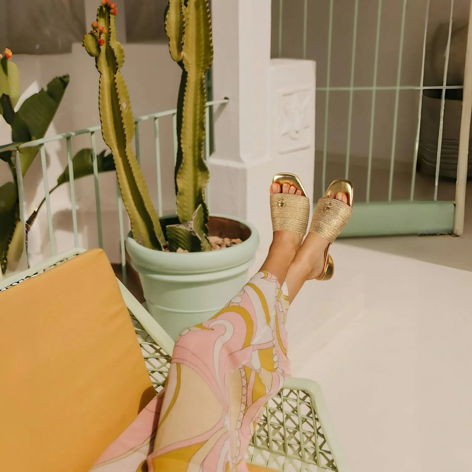 Women's Block Kitten Heels Slide Mule Sandals Square Open Toe Shoes