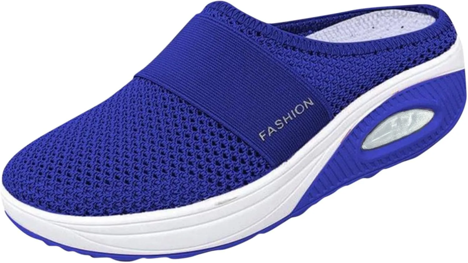 Womens Breathable Summer Beach Sandals Slippers Slip On Slide Garden Shoes Nonslip Women's Lightweight Soft Rubber Arch Support Comfortable Sneakers Shoes for Women Casual Wedge Walking (2-Blue, 10)