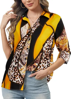 Women's Button Down Shirts Long Sleeve Basic Classic Soft Shirt Collared Fashion Dressy Casual Blouses