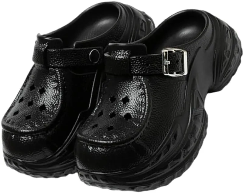 Women's Comfortable EVA Clogs, Breathable Thick Sole, Round Toe Slip-On Summer Shoes, Platform Heel Design for Casual