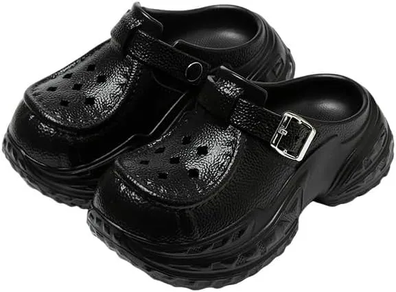 Women's Comfortable EVA Clogs, Breathable Thick Sole, Round Toe Slip-On Summer Shoes, Platform Heel Design for Casual