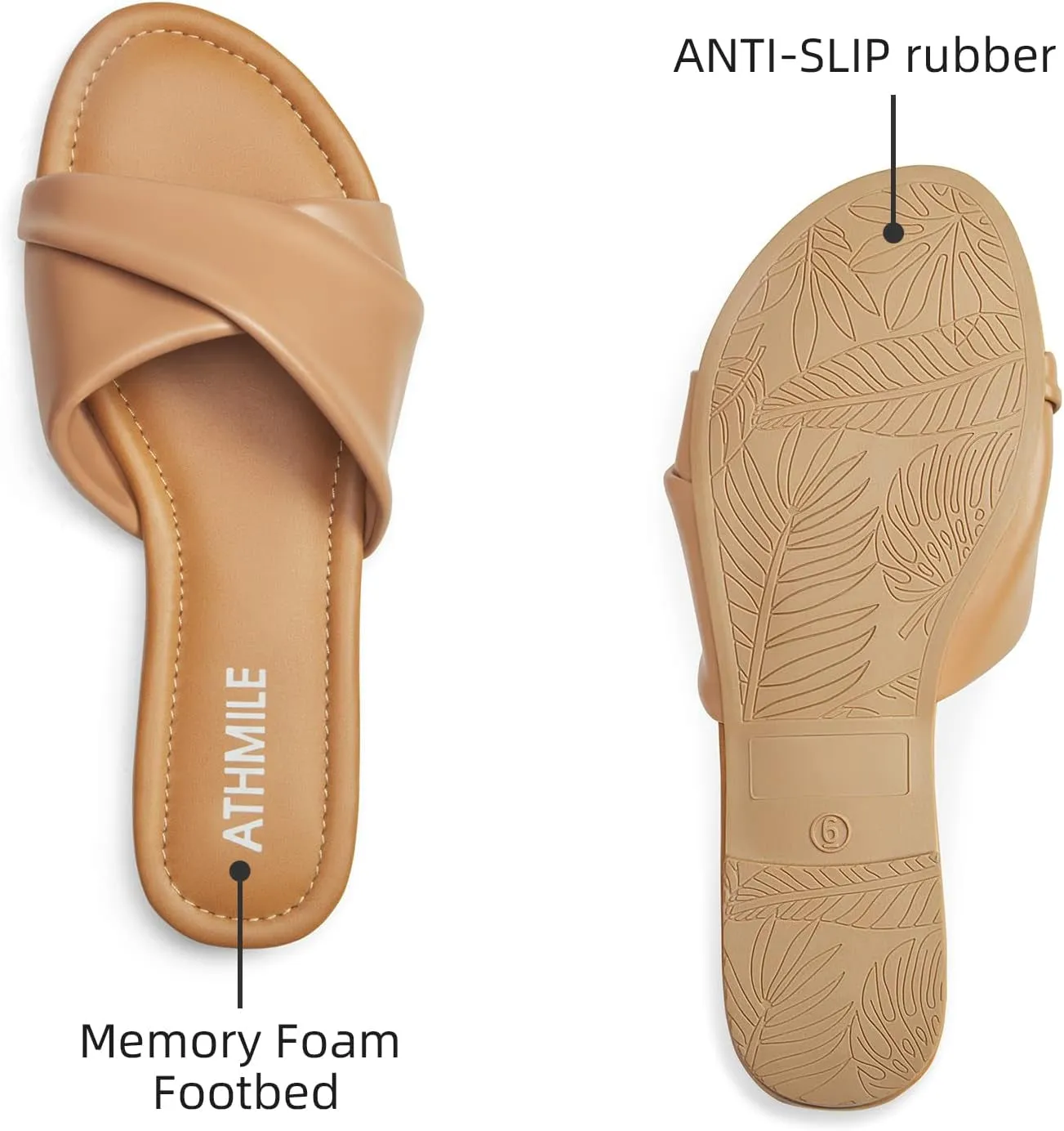 Women's Dressy Summer Flat Comfortable Leather Sandals