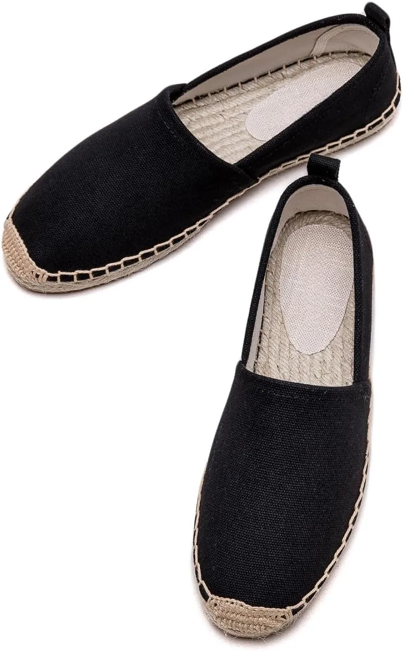 Women's Flat Espadrilles - Soft Women Sneakers Canvas Espadrille Fashion Simple Design Non-Slip Sole Suitable for Summer,Spring,Autumn Any Scenario