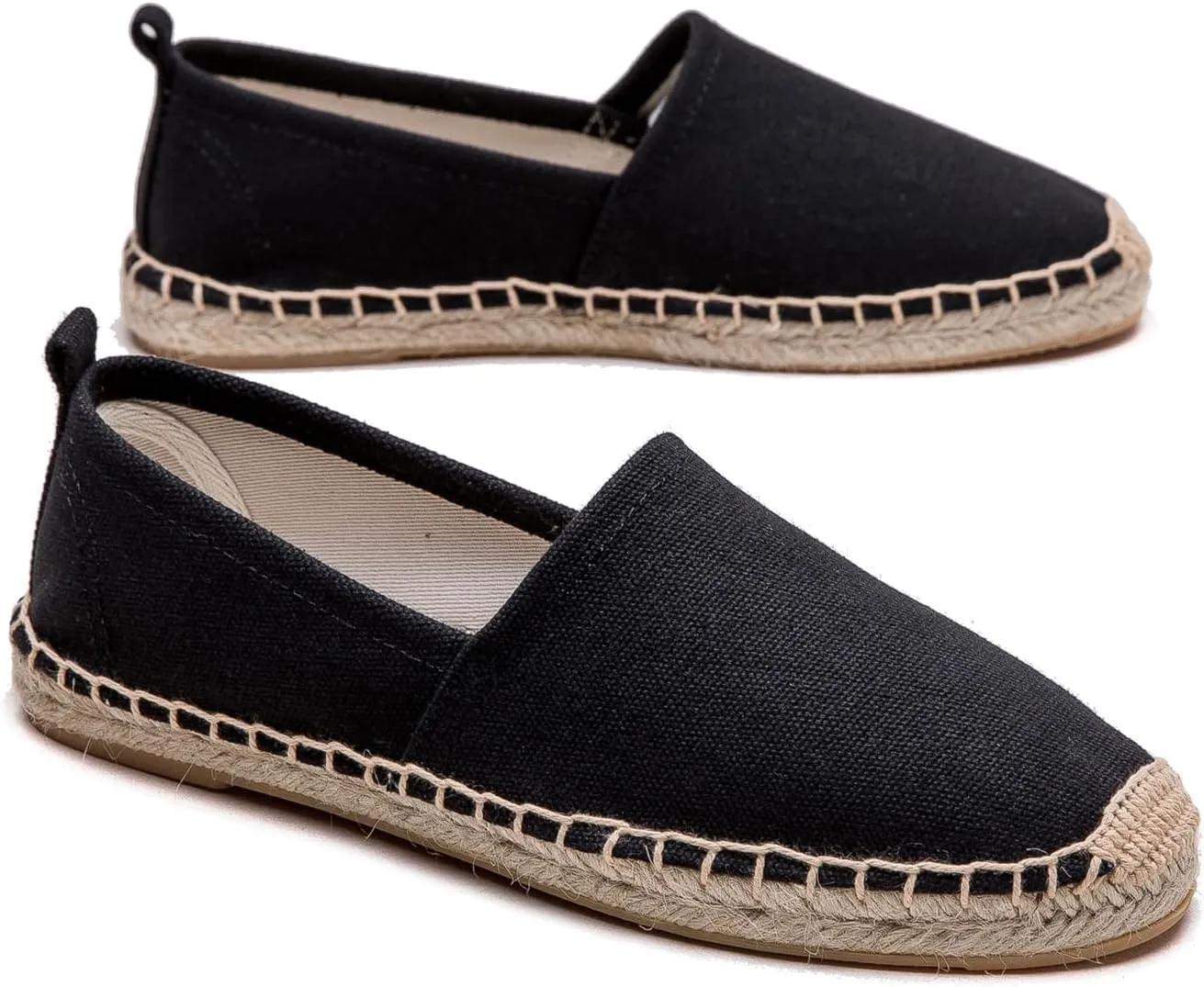 Women's Flat Espadrilles - Soft Women Sneakers Canvas Espadrille Fashion Simple Design Non-Slip Sole Suitable for Summer,Spring,Autumn Any Scenario