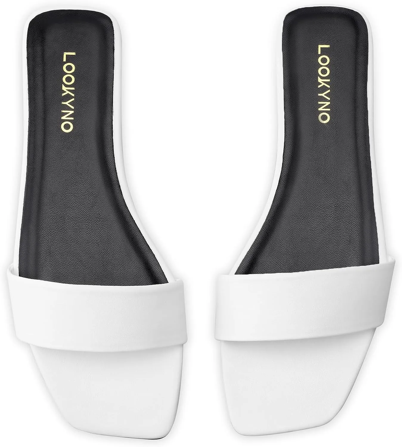 Women's Flat Sandals Square Fashion Basic Sandals Slides Comfortable Slip On Summer for Slippers Casual Peep Toe Beach