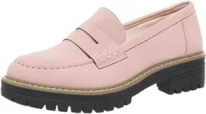 Womens Loafers Dressy Suede Chunky Slip On Shoes Penny Loafer Lug Sole Comfortable Casual Business Shoes Summer Fashion Office Shoe Retro Comfy Oxford for Work
