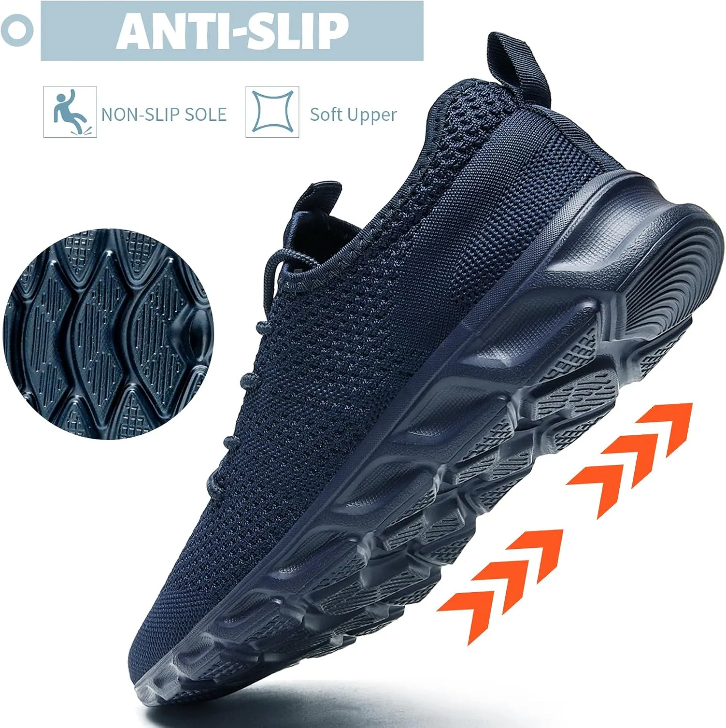 Womens Mens Running Shoes Tennis Sneakers Lightweight Gym Slip on Unisex Shoes Athletic Workout Walking Shoes