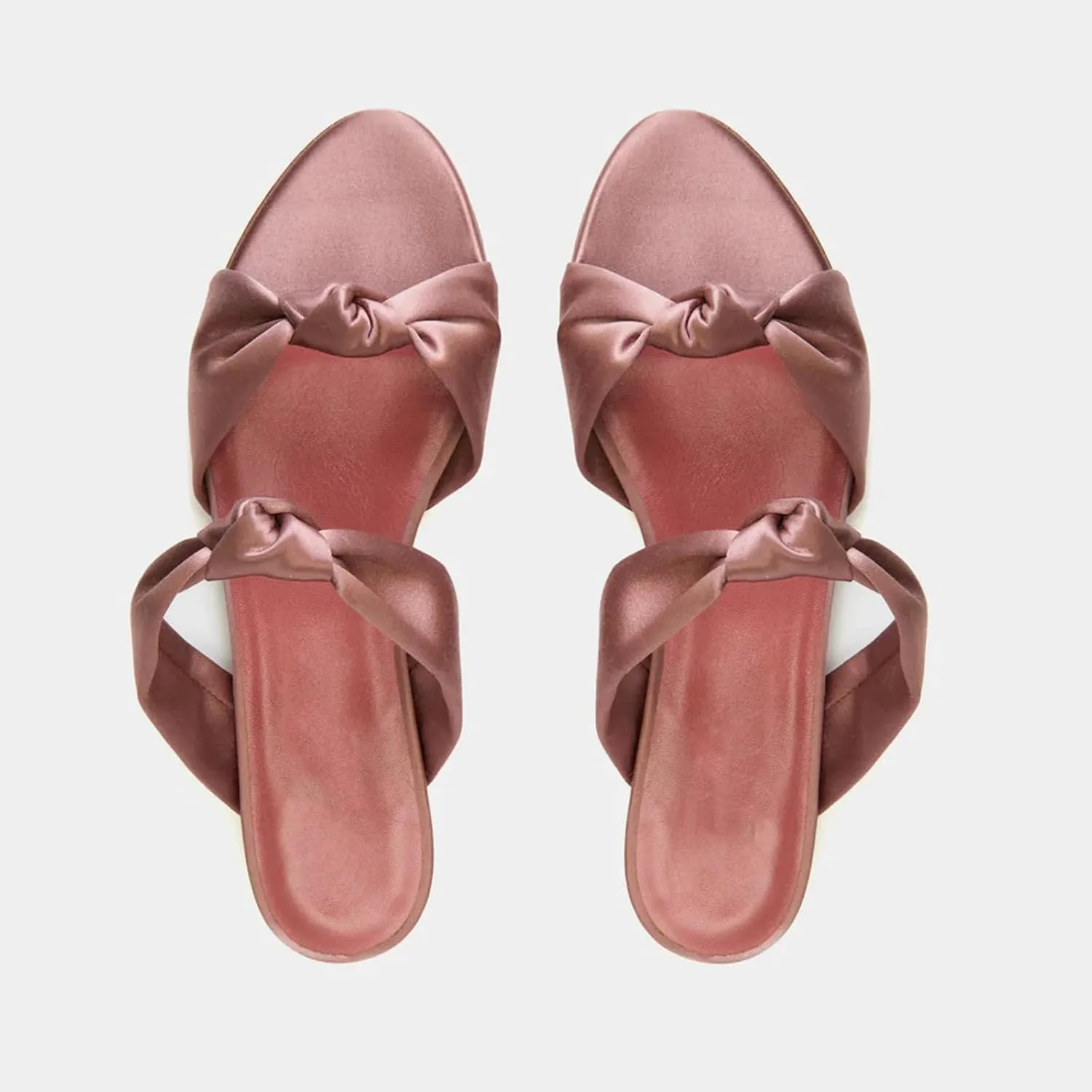 Women's Mule Flats Bow Sandal Slippers Two lace-up Flat Shopping Shoes Pointed Party Shoes