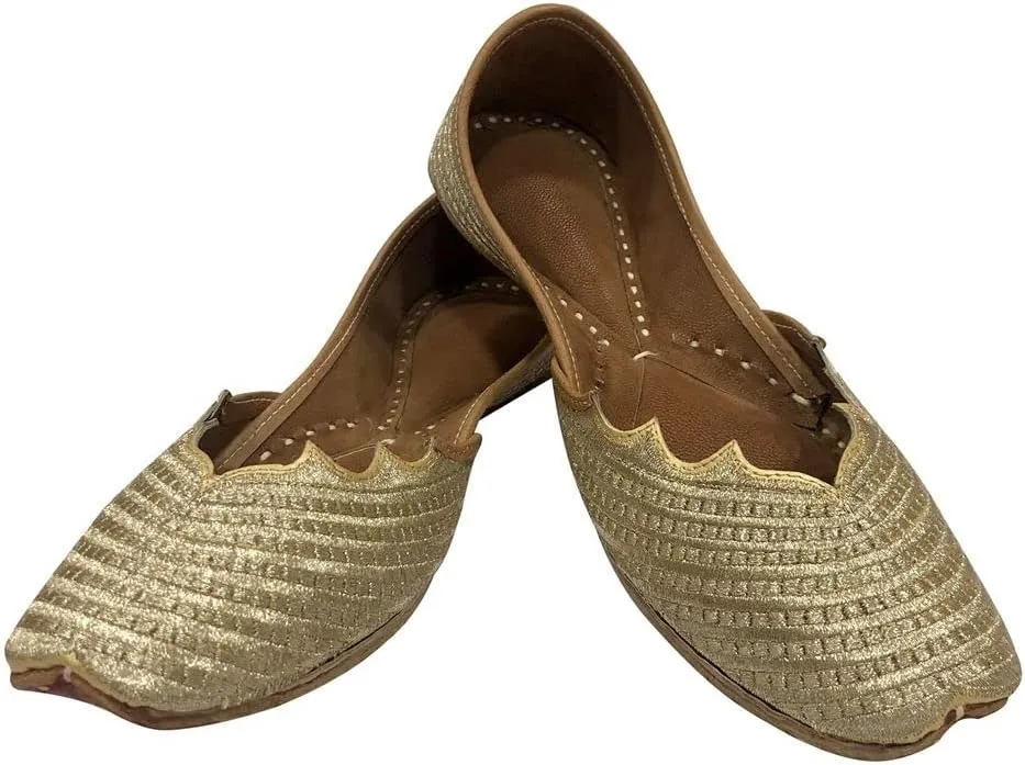 Women's Punjabi Jutti for Ethnic Shoes Soft Mojari Traditional Indian Jooti Leather Sandles Handmade Juti
