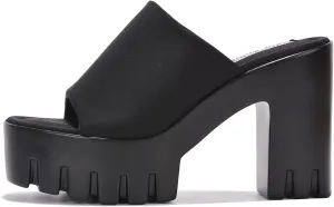 Womens Sandals Shoes Platform Sandal Open Toe Retro Chunky Lug Sole Comfortable Slip On Mule  Memory Foam
