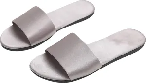 Women's satin slippers summer indoor breathable flat bottom comfortable sandals slippers
