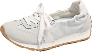 Women's Tennis Platform Sneakers,Comfortable Slip-On Walking Sneakers Shoes,Low-Top Casual Fashion Sneakers