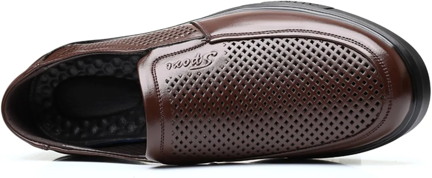 WUIWUIYU Men's Boys' Oxfords Flats Slip-on Business Formal Dress Leather Shoes Wedding Party Shoes