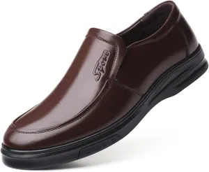 WUIWUIYU Men's Boys' Oxfords Flats Slip-on Business Formal Dress Leather Shoes Wedding Party Shoes