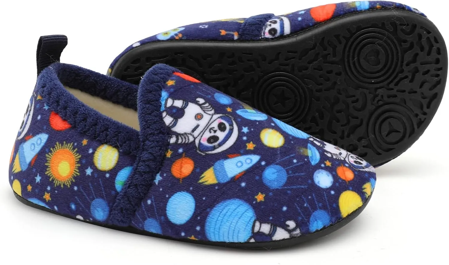 XIHALOOK Toddler Boys Girls House Slippers with Microfleece Lining Cozy Household Shoes Non-slip for Kids