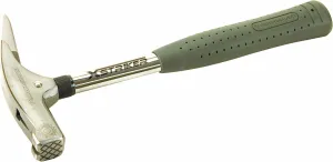 Xstriker Roofing Hammer 570g - Polished, Steel Handle, Multi-coloured, Flat Head, Ergonomic Grip