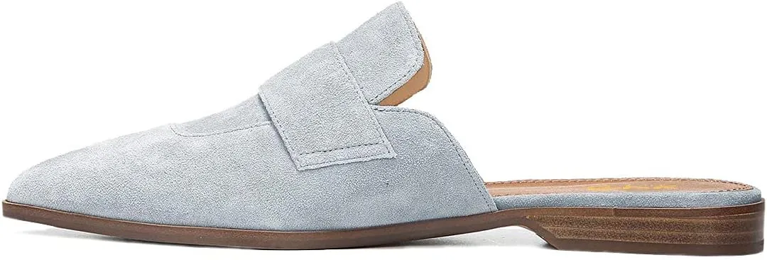 XYD Womens Retro Pointed Closed Toe Mule Flats Slip On Backless Dress Sandal Slides Comfortable Casual Walking Loafers Shoes