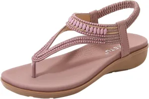 Yoga Mat Comfortable Flat Sandal for Women Fashion Versatile Leather Cool Shoes Casual Non Slip Flat Sandals