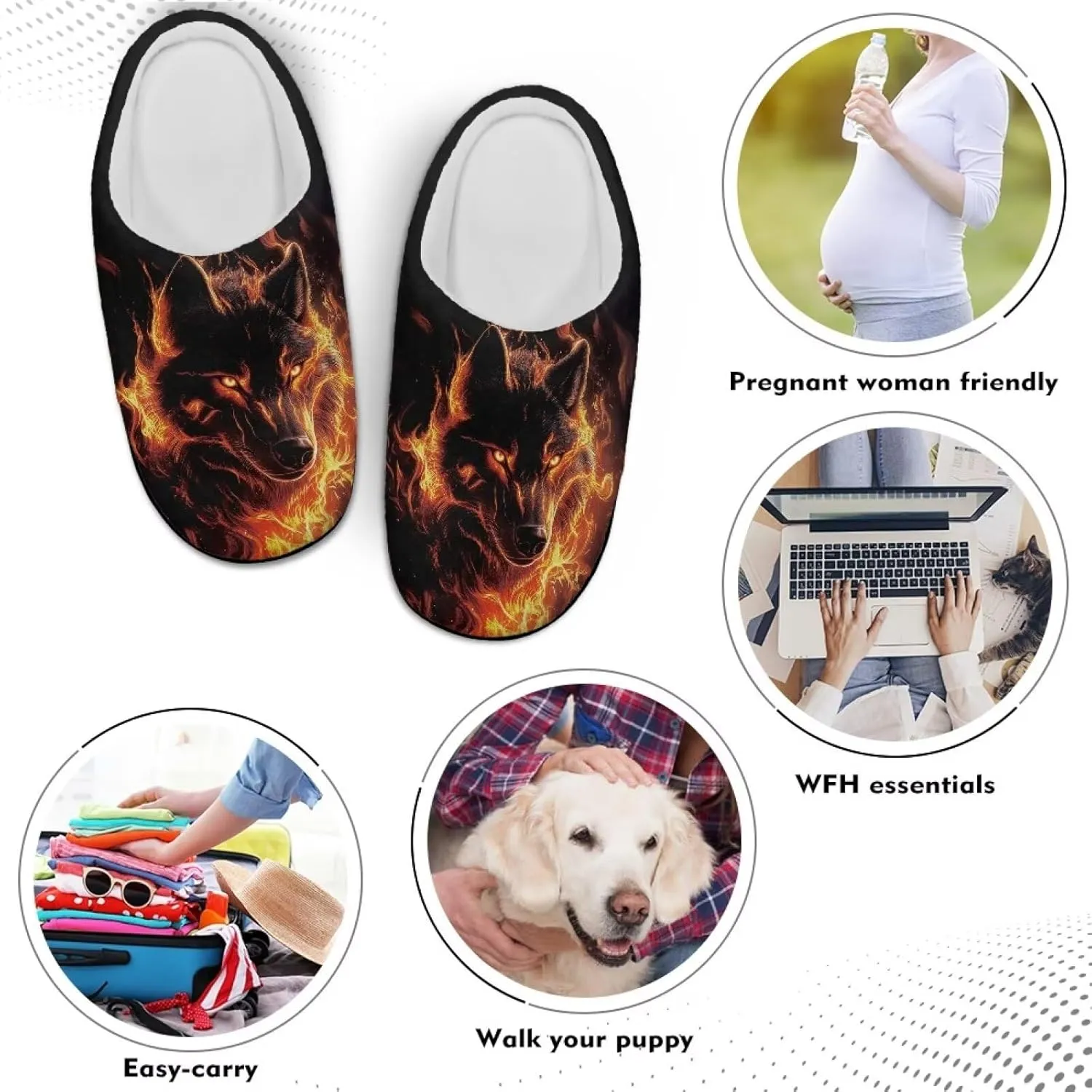 Yzaoxia Slippers for Women Size 5.5-12 Warm Cozy Bedroom Slippers Man Soft Plush House Slippers