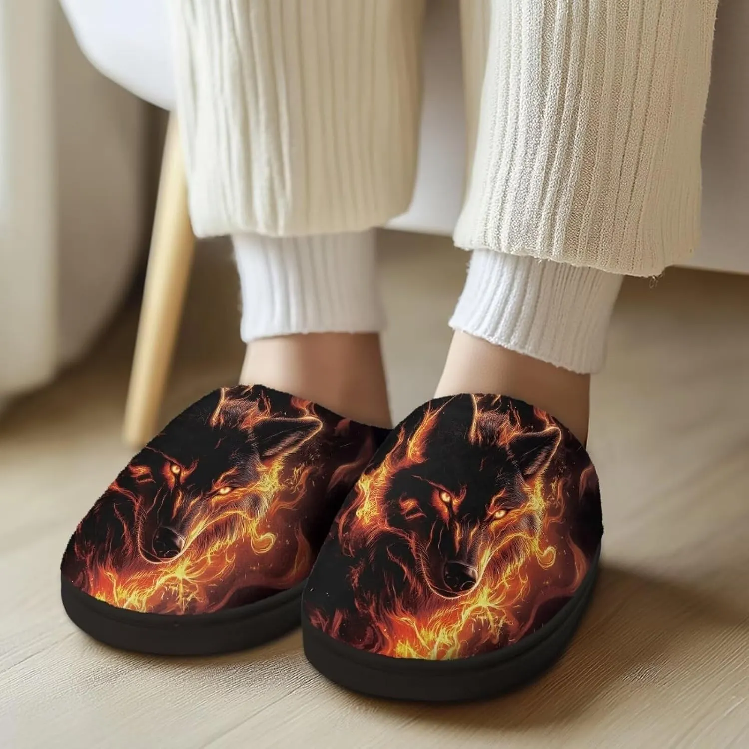 Yzaoxia Slippers for Women Size 5.5-12 Warm Cozy Bedroom Slippers Man Soft Plush House Slippers
