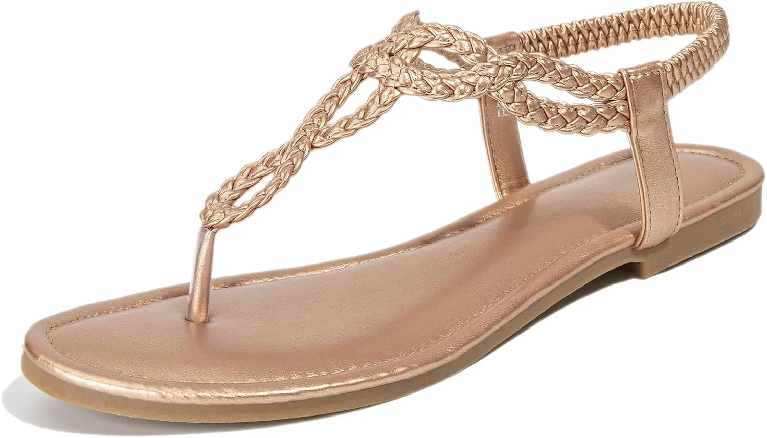 zeetoo Women's Flat Sandals Summer T-StrapThong Bohemian Casual Comfortable Dressy Sandals for Women