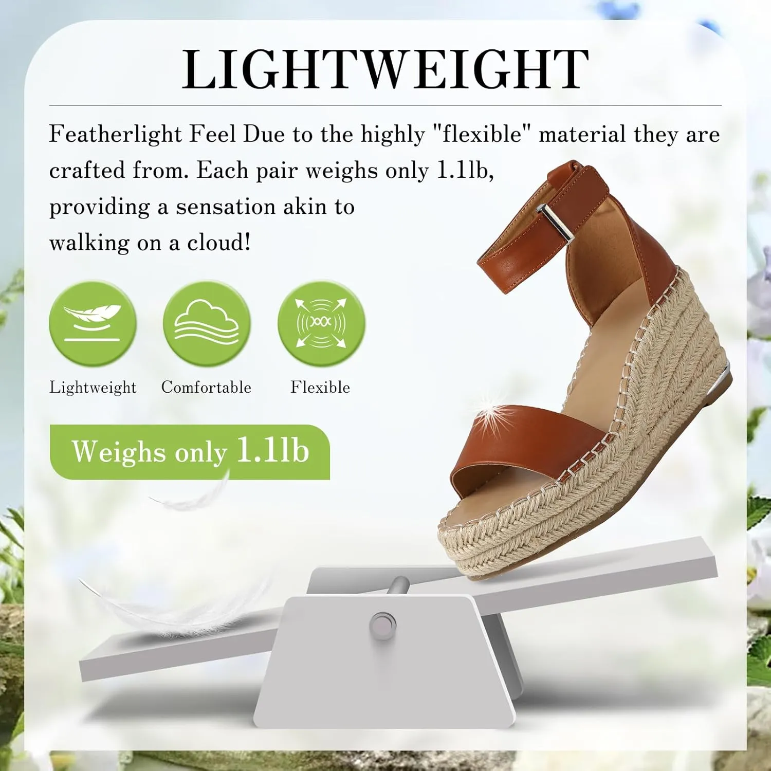 ziitop Espadrille Wedge Sandals for Women