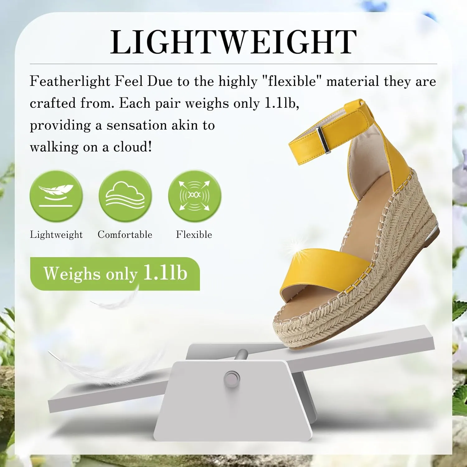 ziitop Espadrille Wedge Sandals for Women